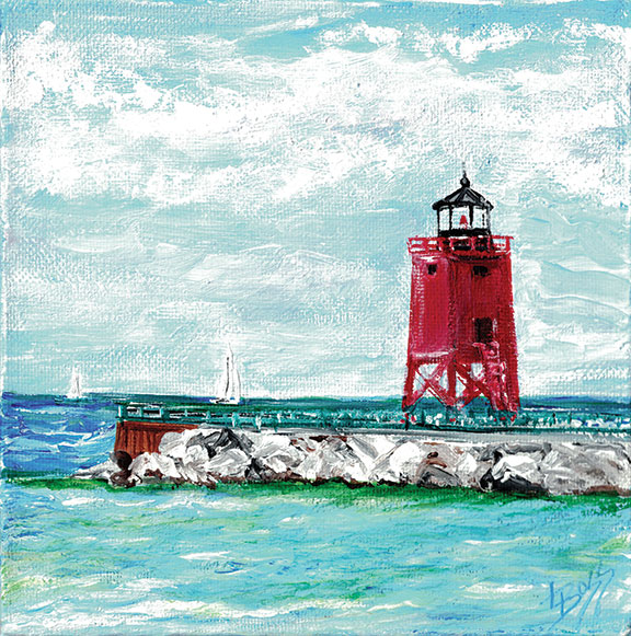 A Sunny Afternoon in Charlevoix Print by Linda Boss Fine Art