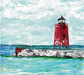 A Sunny Afternoon in Charlevoix Note Card by Linda Boss Fine Art
