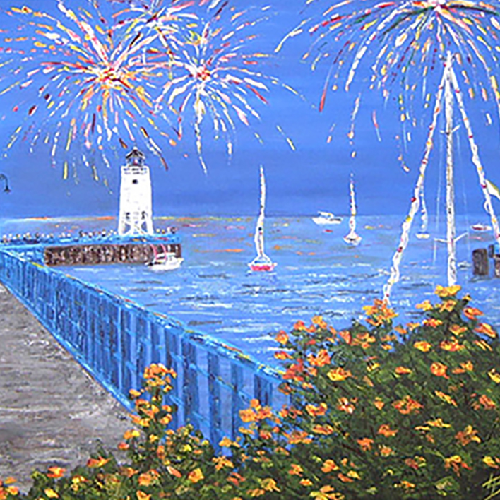 Celebrate Charlevoix! Venetian 2008 by Linda Boss Fine Art Prints available as a 5x7, 8x10, 11x14 and 16x20. Signed and Authorized Seal.