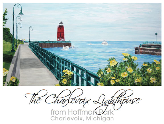 The Charlevoix Lighthouse from Hoffman Park