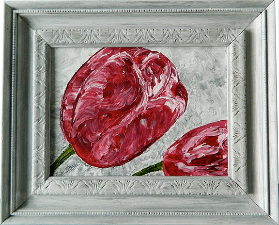 Crimson Tulips by Linda Boss Fine Art