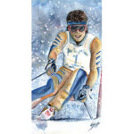 Downhill Skier - Watercolor