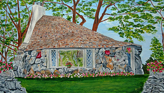 Earl Young's "Hobbit House" Half House on Park Ave Charlevoix by Linda Boss