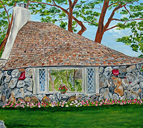 Earl Young's "Hobbit House" Half House on Park Ave Charlevoix by Linda Boss