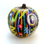 Jewel Abstract on Black Pumpkin by Linda Boss Fine Art