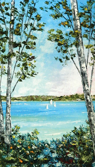 Lake Charlevoix Through the Trees
