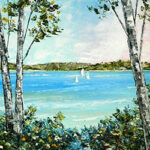 Lake Charlevoix Through the Birch