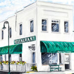 Parkside Restaurant of Charlevoix Magnet by Linda Boss