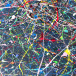 After Pollock in Deep Blue by Linda Boss Fine Art