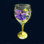 It's a Garden Party! Purple Iris Red Wine Glass