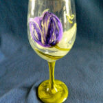 It's a Tulip Party! Wine Glass by Linda Boss