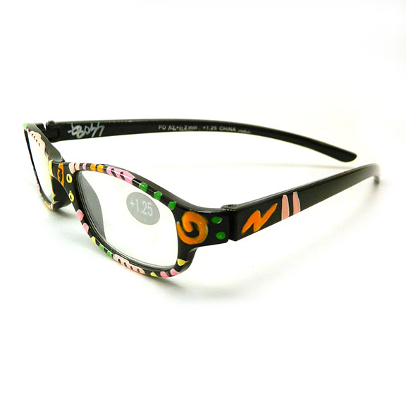 Artsy Specs Hand Painted Reader +1.25 by Linda Boss Fine Art