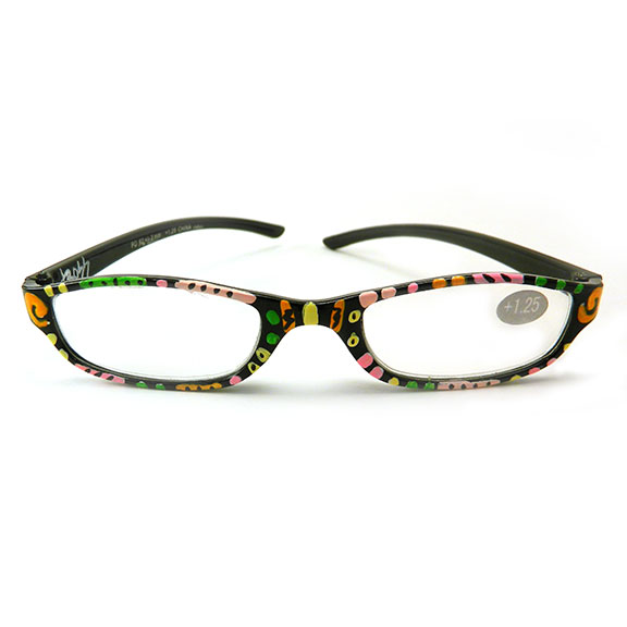 Artsy Specs Hand Painted Reader +1.25 by Linda Boss Fine Art