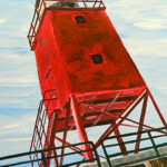 Standing Watch: Charlevoix Lighthouse by Linda Boss