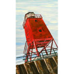 Standing Watch: Charlevoix Lighthouse Magnet