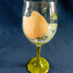 It's a Tulip Party! Wine Glass by Linda Boss