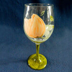 It's a Tulip Party! Wine Glass by Linda Boss