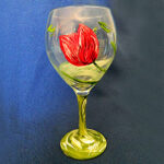 It's a Tulip Party! Red Tulip Wine Glass