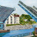Welcome to Charlevoix Painting Magnet by Linda Boss