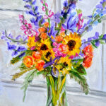 Wildflowers by the Kitchen Window Painting by Linda Boss Fine Art